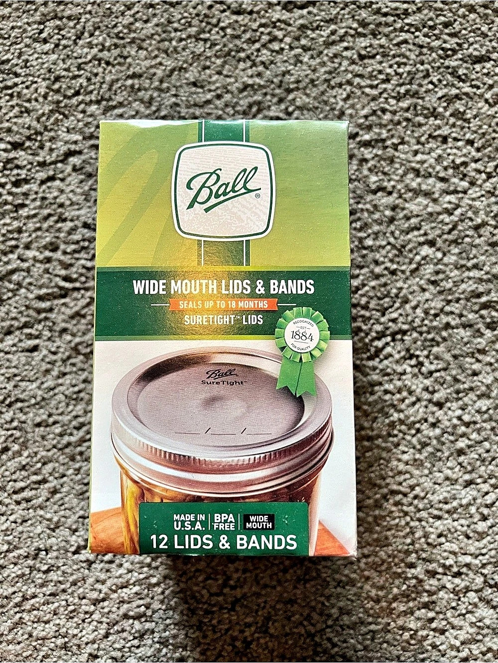Ball SureTight Wide Mouth Lids & Bands 12-Piece